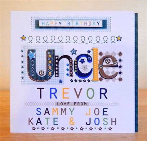  uncle birthday card special personalised happy birthday etsy happy