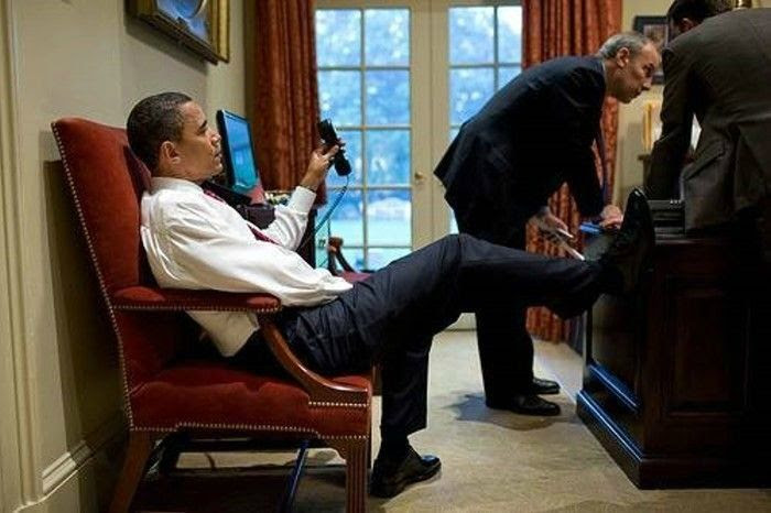 US President Obama At Work
