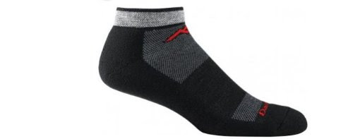 Darn Tough Vermont Men's Merino Wool No-Show Cushion Athletic Socks, Black, Large On Sale