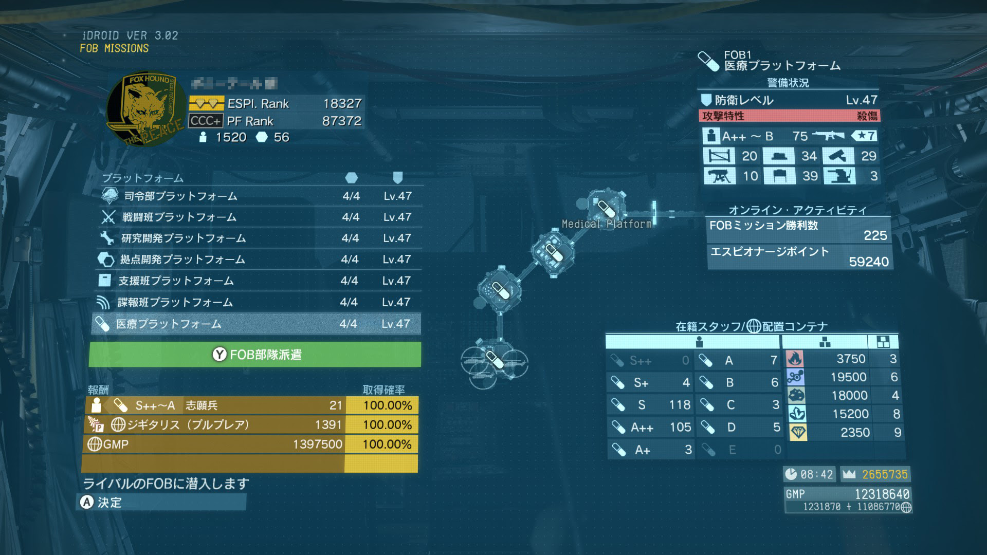 Mgsv Tpp Fob 医療プラットフォームで資源集め Mege S Factory