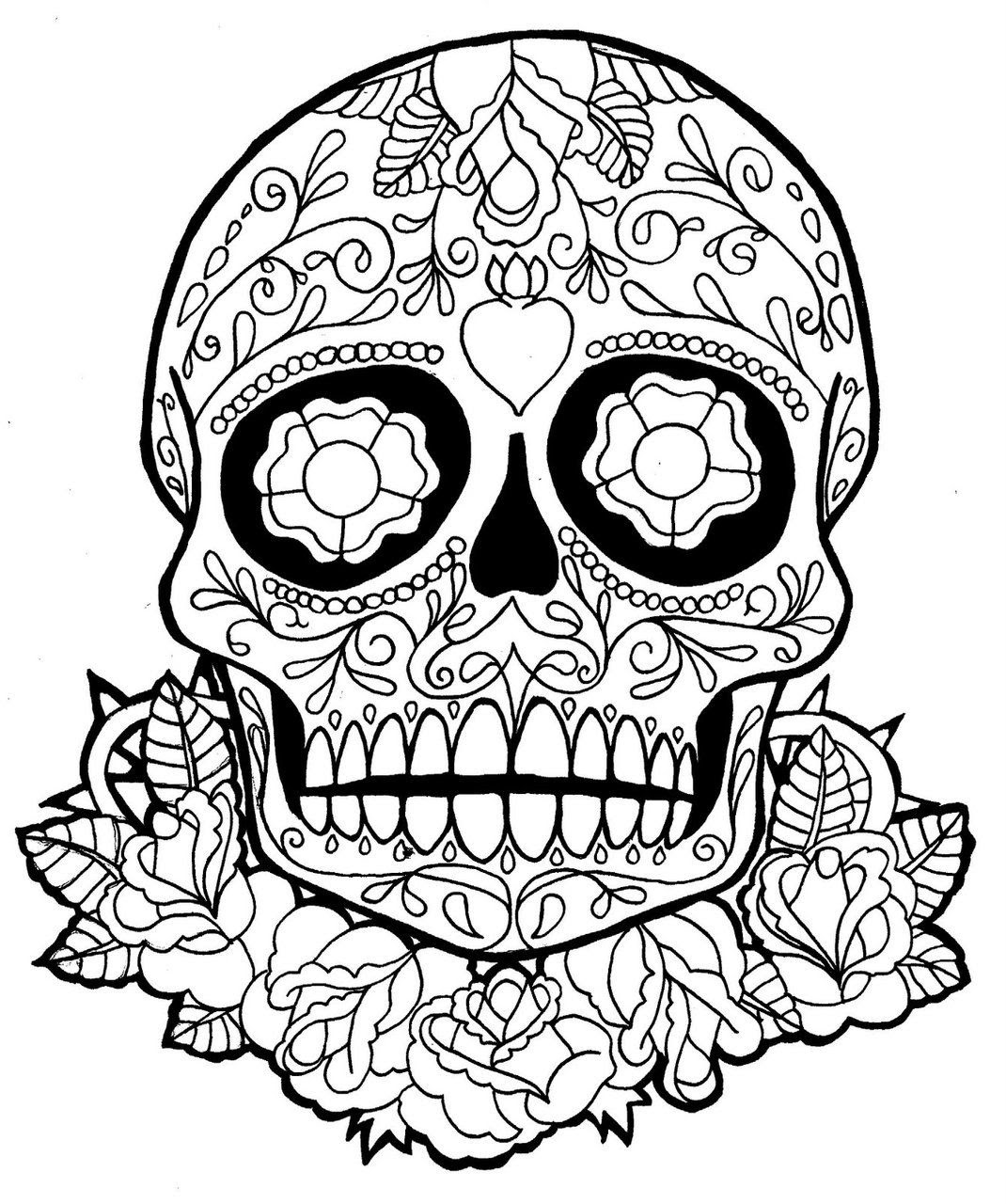 Animal Skull Coloring Pages at Free