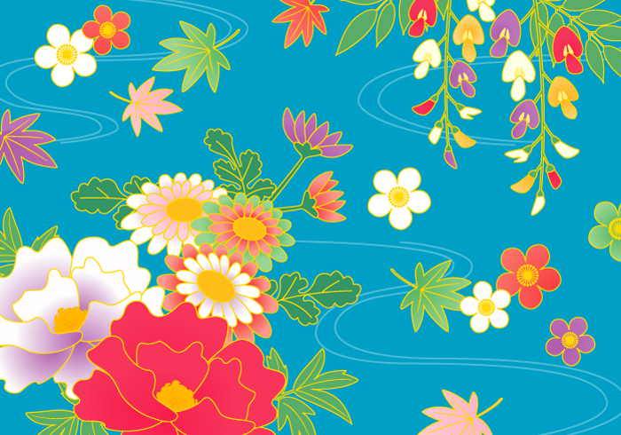 和柄背景 日本の文様 おしゃれなフリーイラスト素材