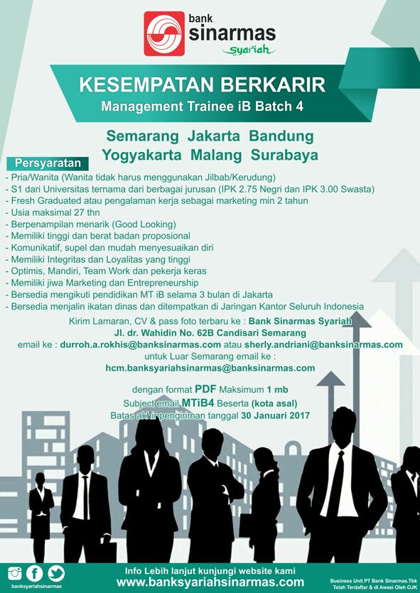 Bank Sinar Mas Syariah Membutuhkan Management Trainee IB