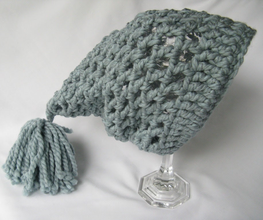 2. Chunky Crochet Slouchy Hat