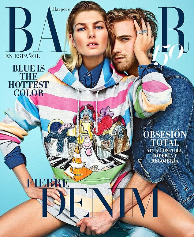 Naughty but nice! Australian model Jessica Hart stuns on the latest cover of Harper's Bazaar Spain