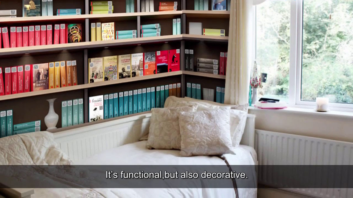 Wallpaper Biblioteca Digitală Tapet To Make The Bookshelf A Flat Surface And Make It Readable With Smartphone Etc Gigazine