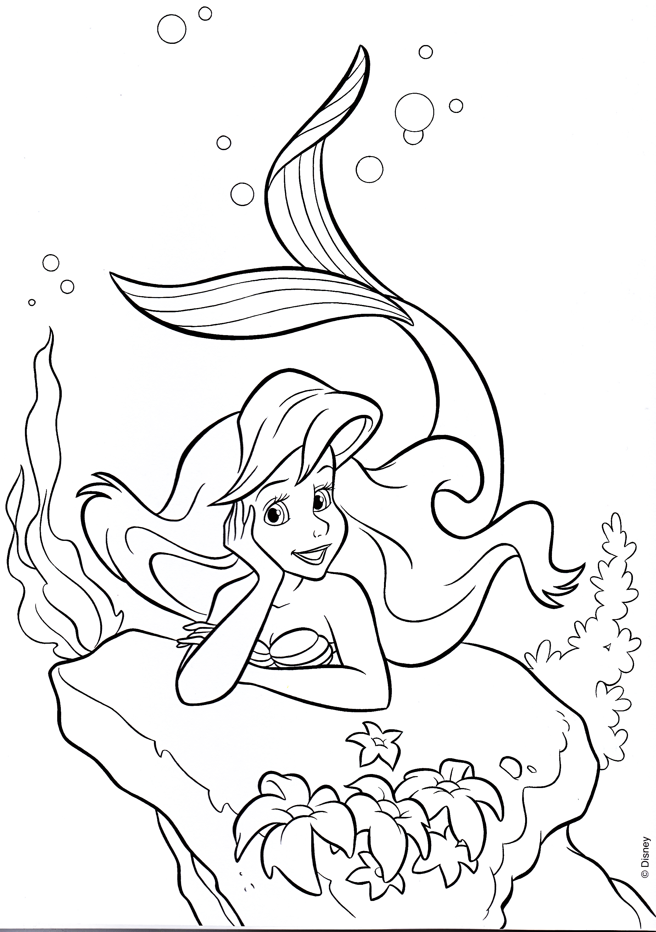 Walt Disney Coloring Pages  Princess Ariel  Walt Disney Characters