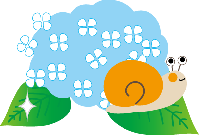 梅雨 あじさい のイラスト 無料イラスト