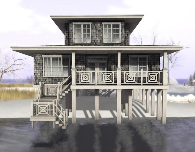 Trompe Loeil - Newport Beach Cottage White 1