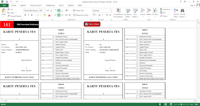 Aplikasi Pembuat Kelengkapan Data Administrai Ujian Sekolah SD, SMP, SMA dan Sederajat