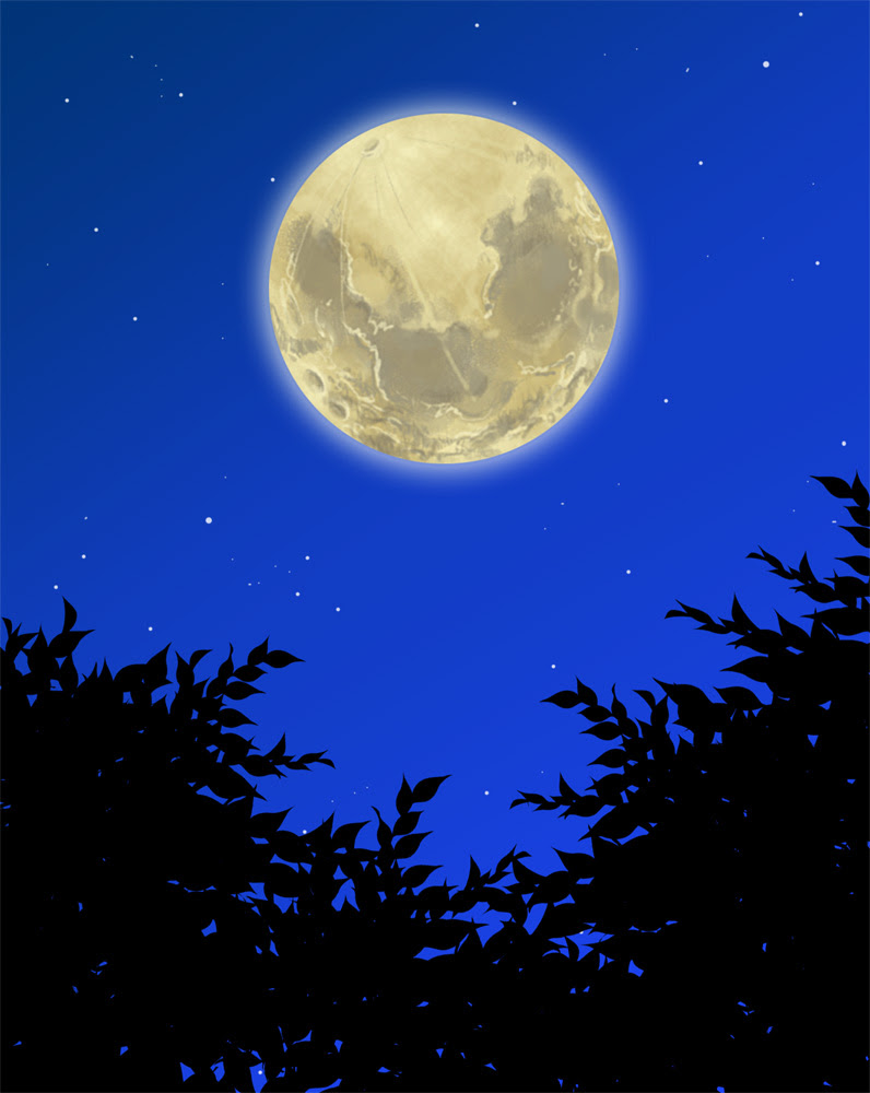 夜の空と月 夢夢色town