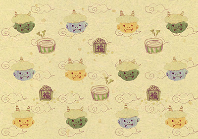 節分お面 5のイラスト かわいいフリー素材が無料のイラストレイン