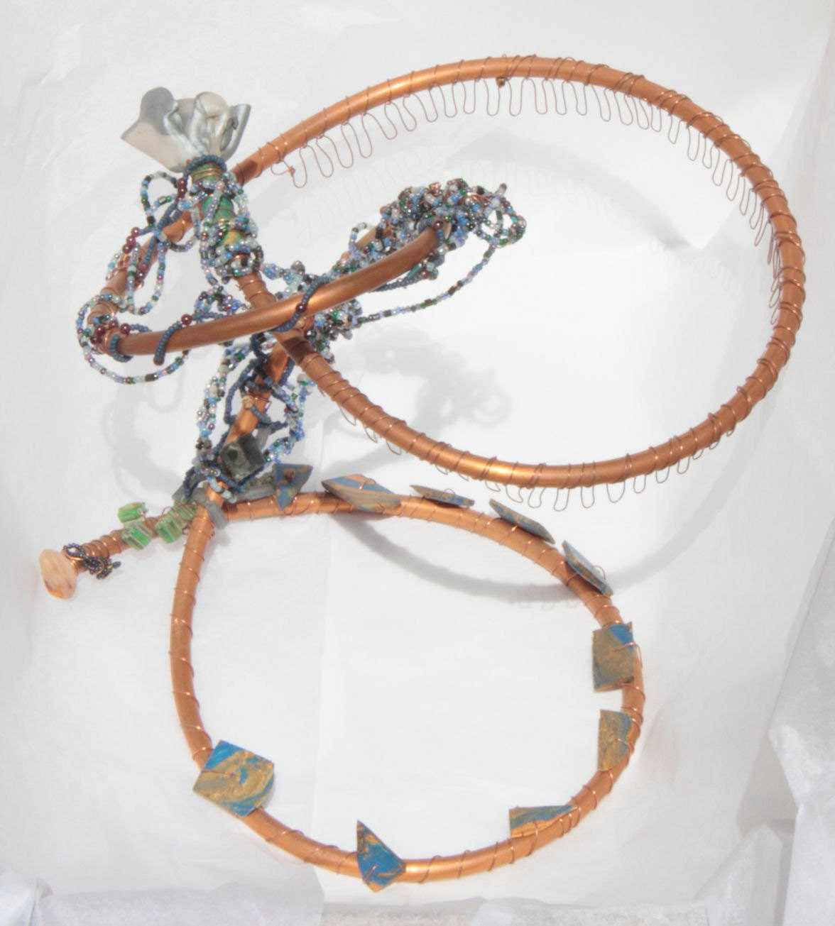 Copper Bonsai Jewelry Display Stand Functional Artwork for Earrings