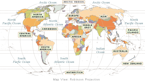 Map Of The World With Names World Maps and Atlas