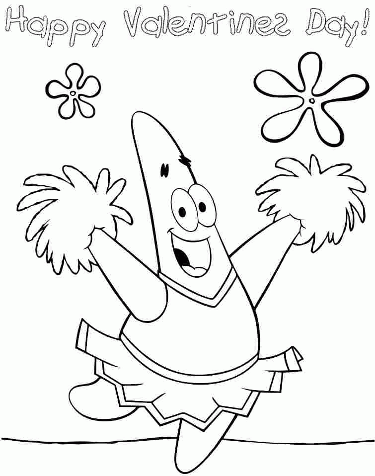Spongebob Valentine Coloring Pages - Coloring Home