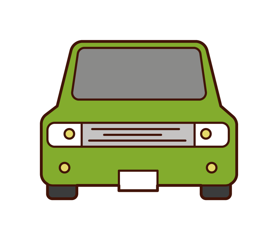 前から見た自動車のイラスト フリーイラスト素材 Kukukeke ククケケ