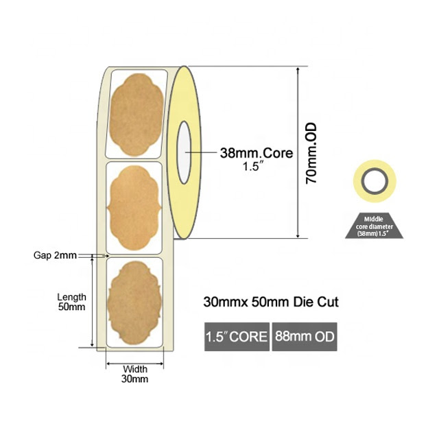 Custom 5*3 3style Brown Kraft Bland Sticker Roll For Gifts Glass Bottle  Printable&writeable Personalised Kraft Labels Roll - Buy Kraft Labels,Kraft  Labels Roll,Brown Kraft Bland Sticker Product on ...