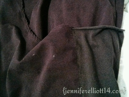 I'M NOT CRAZY ABOUT THE DIFFERENT SHADES OF BROWN AND THE CURLED TOP, BUT THE FIX WORKS FOR NOW.