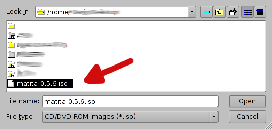 Choosing the ISO image