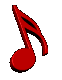 Nota musical roja 