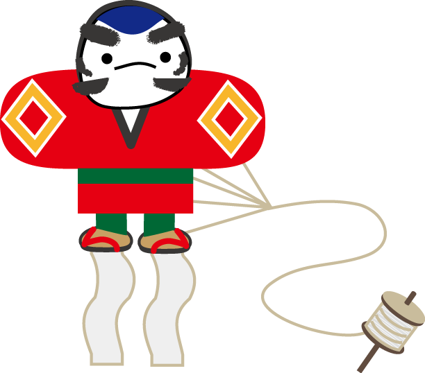 年賀状イラスト 凧と富士山 無料イラスト