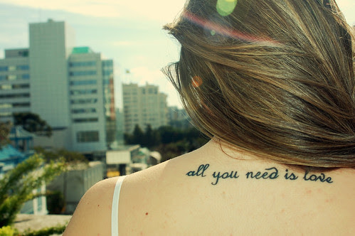 beatles tattoos. Beatles Tattoo: love is all