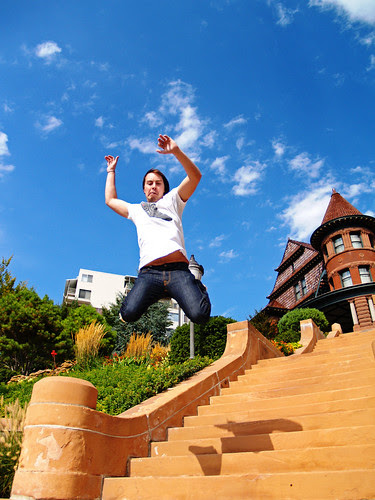 Joshorangestairsjumping