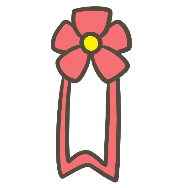卒業式バッジ 赤 のイラスト かわいいフリー素材が無料のイラストレイン