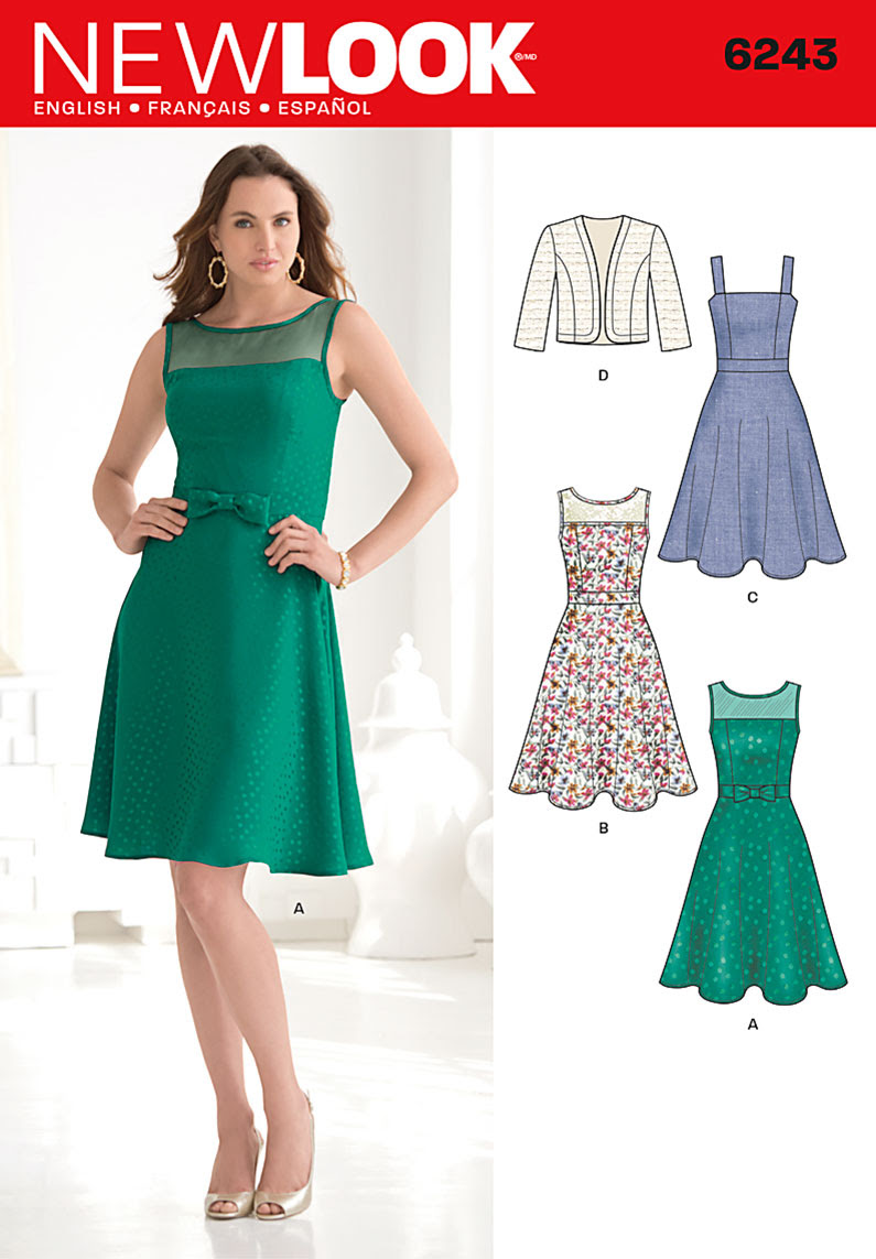 patterns new look dresses 6243 misses dress and bolero new look 6243 ...