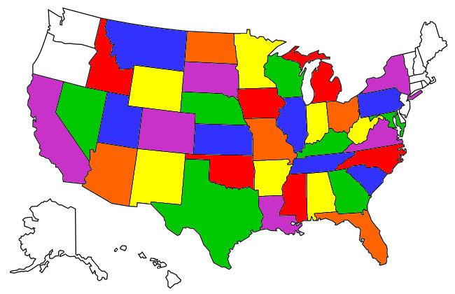 States that Vol Fan and I have visited