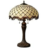 Warehouse of Tiffany TFW9001/14TL Tiffany-style Jewel Roman Table Lamp, Amber