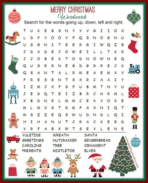 Free printable holidays and seasons word search puzzles complete with corresponding answer sheet with a title and bordered grid. 5 fun christmas word search printable for kids