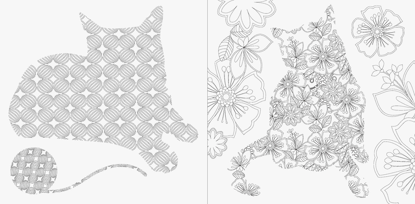 大人の塗り絵 かわいいねこと花の文様を楽しく塗ろう ねこと花もようの ぬり絵ブック 刊行のお知らせ 猫の総合情報サイト ペットスマイルニュースfor ネコちゃん