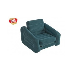 Details about INTEX Pull Out Inflatable Chair Bed Twin Dorm Sofa Air ...