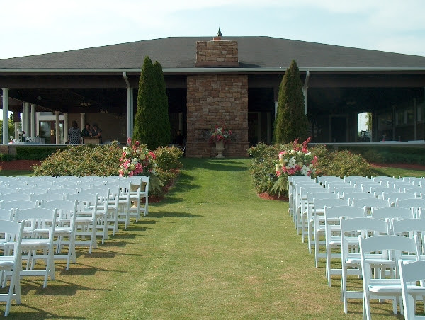 outdoor wedding reception lawn