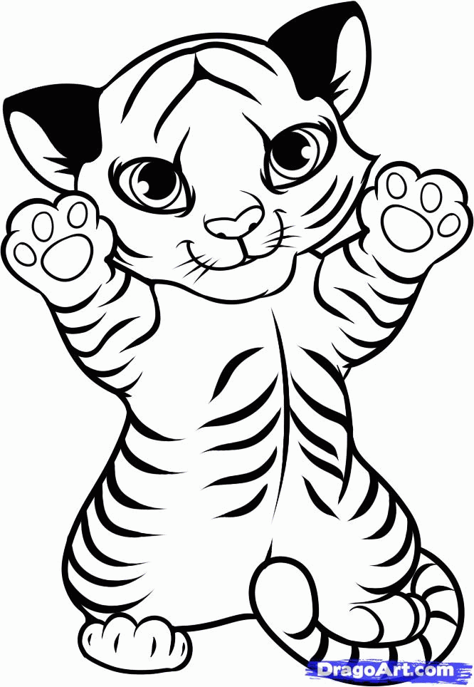 Free Cute Baby Tiger Coloring Pages, Download Free Clip