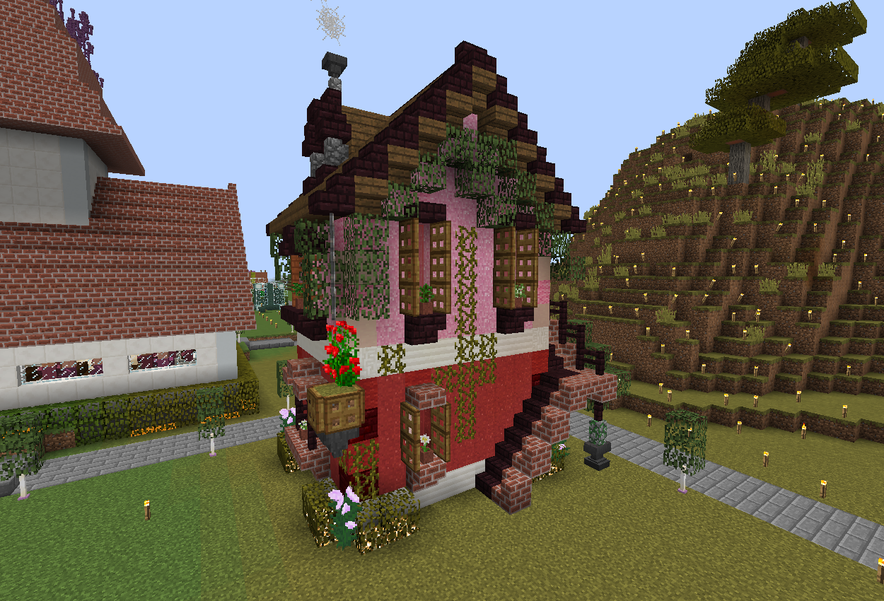 まねっこで1チャンクアパート作ってみた マイクラ初心者が行く