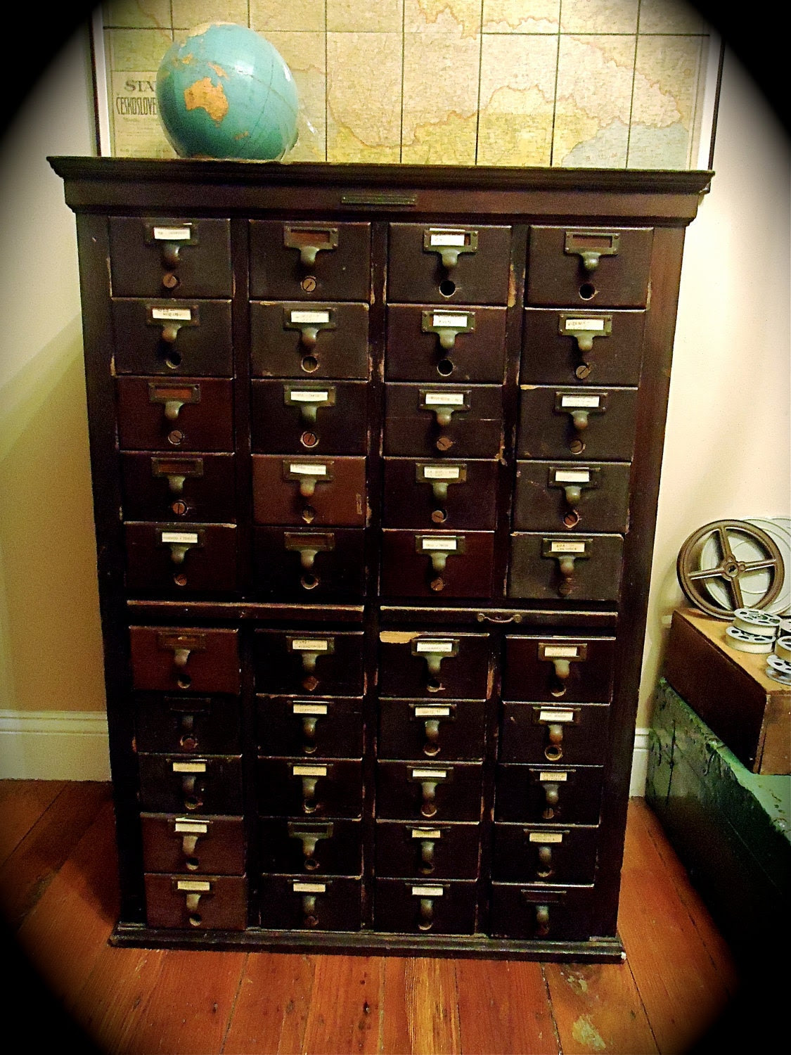ANTIQUE LIBRARY CARD CATALOG CASES | DIGGERSLIST.COM