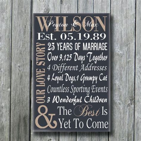 Personalized 5th 15th 25th 50th Anniversary Gift,Wedding  