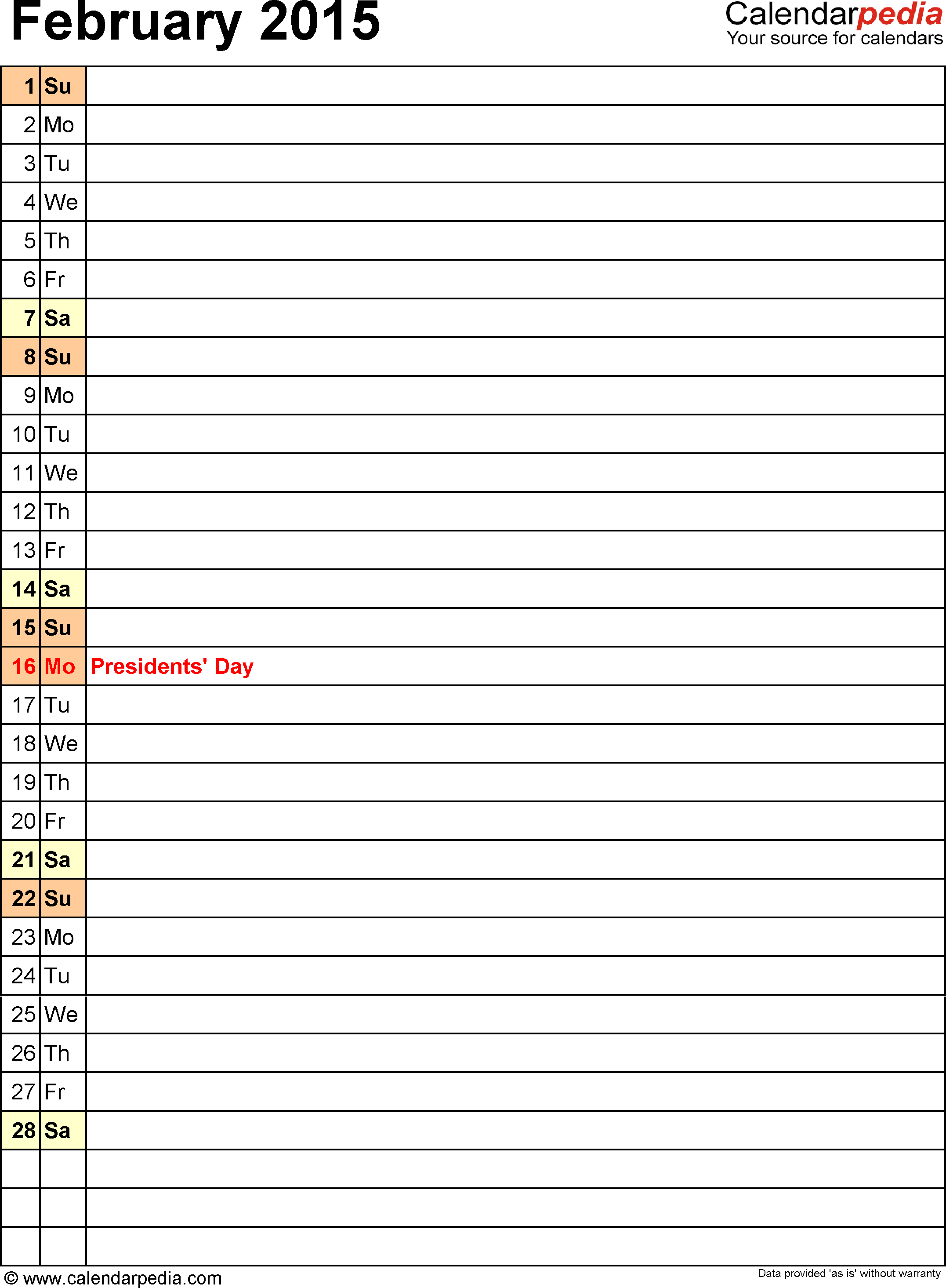 appointment calendar 2015