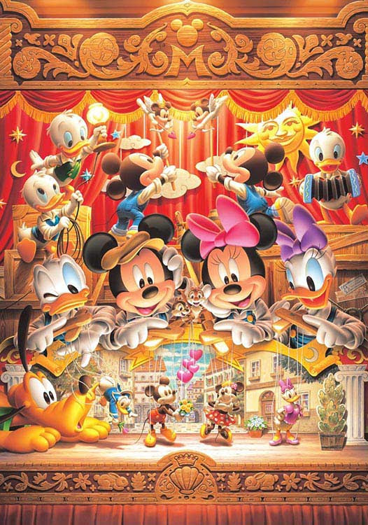 Ten Dw1000 470 ディズニー 恋のマリオネット ミッキー フレンズ 1000ピース テンヨー の商品詳細ページです 日本最大級のジグソーパズル通販専門店 ジグソークラブ