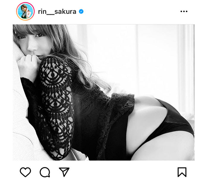 桜りん モノクロで魅せる美尻ショット セクシーだけどかっこいい Wwsチャンネル