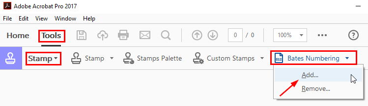 Method for Bates Numbering a library of pdf documents ...