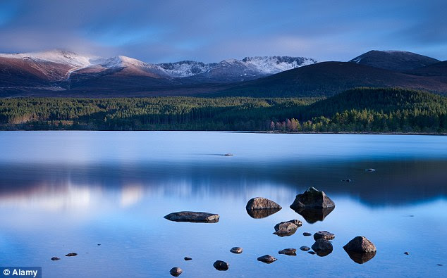 Scenic Scotland: The Cairngorms in the Highlands were mistaken for a foreign location by 34 per cent of respondents