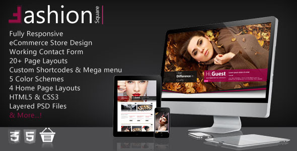 Fashion Shop Responsive Ecommerce HTML5 Theme 