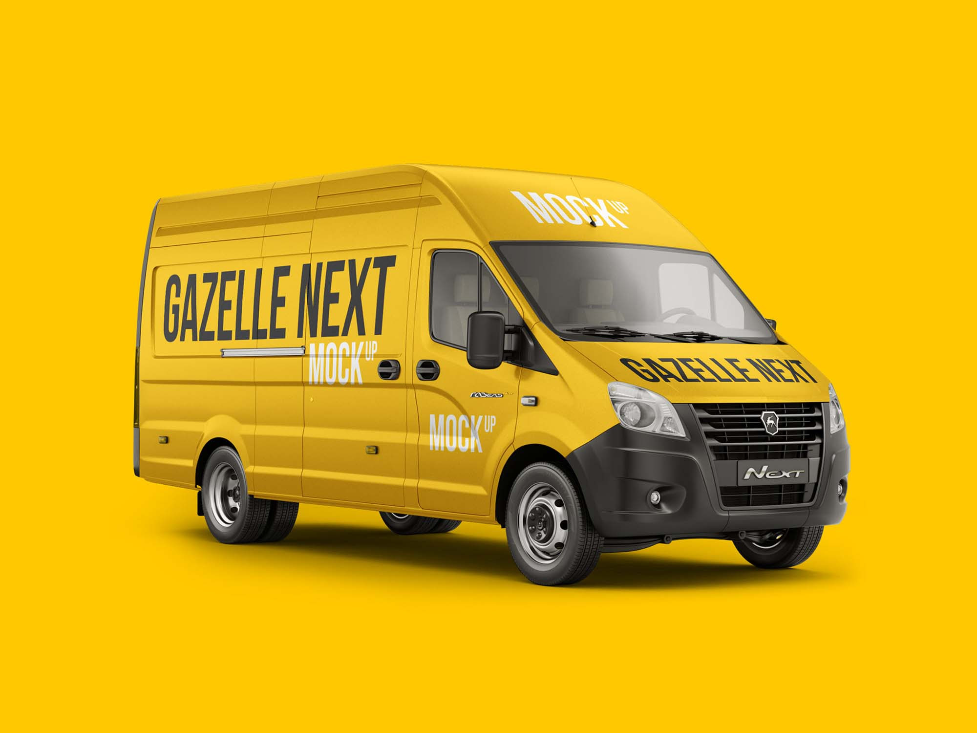 Download Free Gazelle Van Mockup Psd