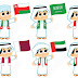 Qatar Vs Bahrain Flag : Thick colored silky abstract smoke flags.