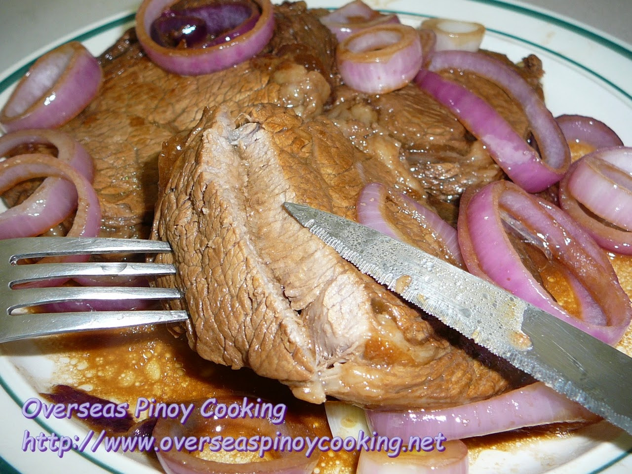 Beef Sirloin Steak, Pinoy Bistek Style