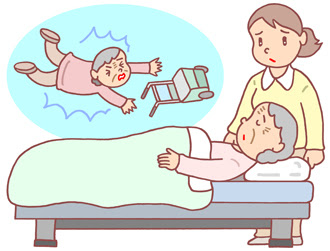 無料イラスト アップロード 介護 転倒事故 入院 足腰の衰え 筋力低下 寝たきり生活 のイラスト 無料ビジネスイラスト 画像 使ってちょ