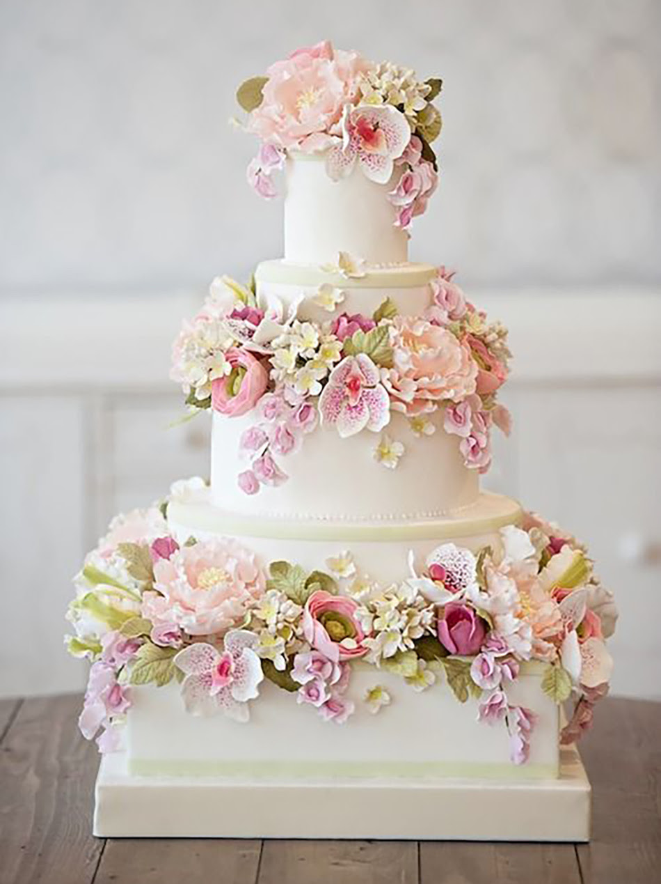 20 Fancy Floral Wedding Cakes SouthBound Bride 20 Fancy Floral Wedding Cakes SouthBound Bride